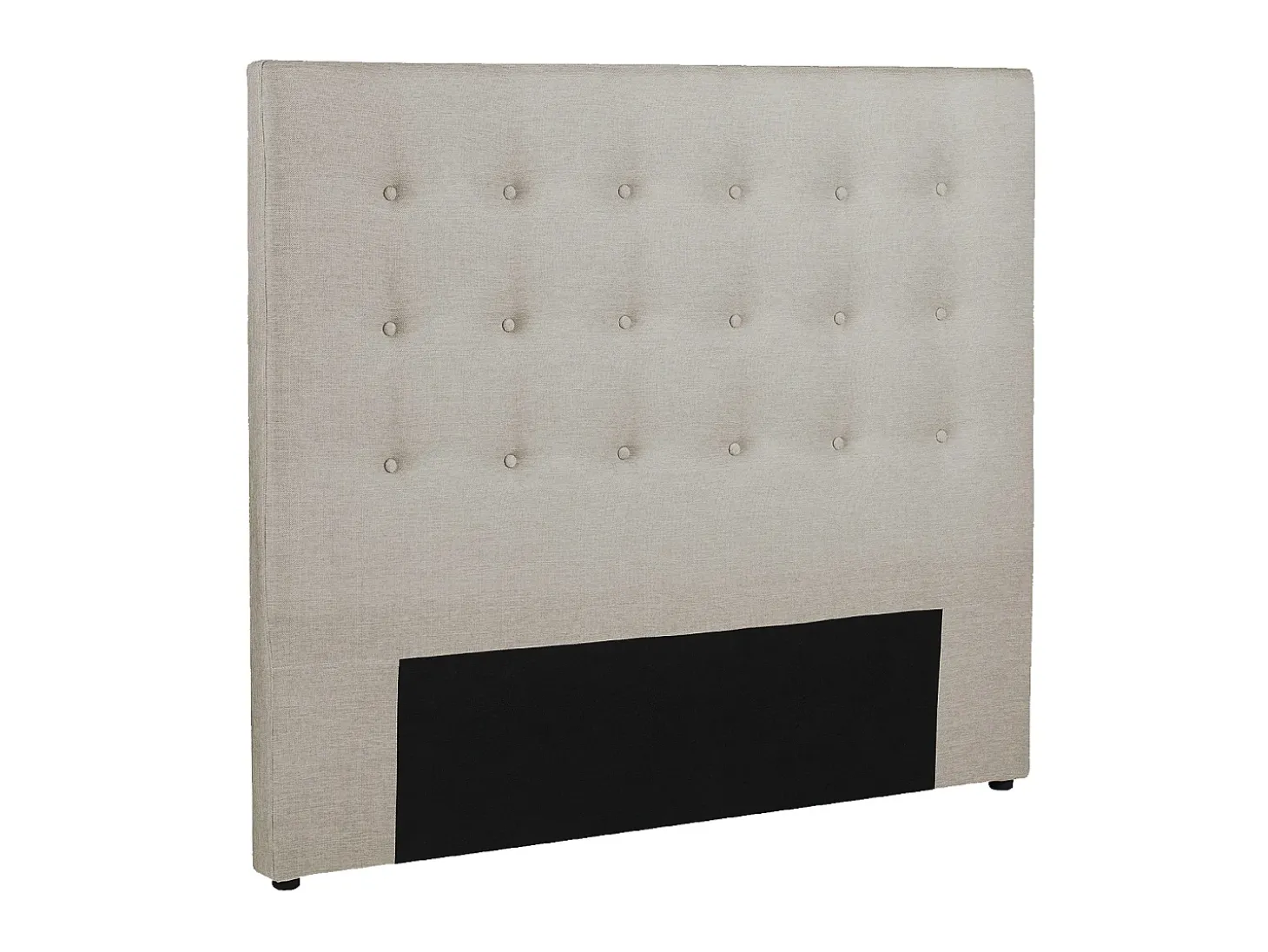 Cabeceira de cama estofada FRANCESCO - 140cm - Tecido - Bege