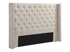 Cabeceira de cama estofada MASSIMO -Tecido -160 cm -Bege