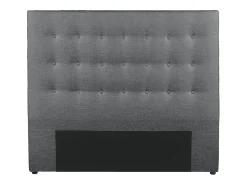 Cabeceira de cama estofada FRANCESCO -160cm -Tecido cinzento