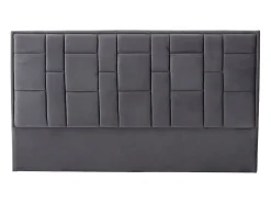 Cabeceira de cama moderna de 180 cm em veludo cinza escuro HERMINE