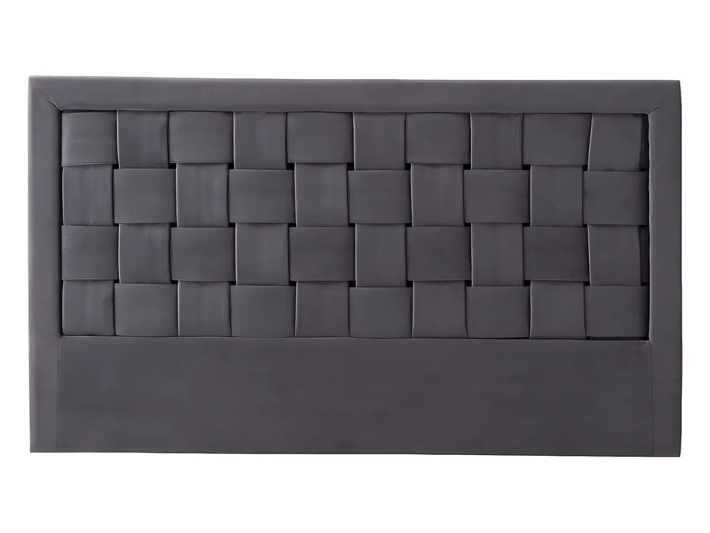 Cabeceira de cama tecida de 140 cm Veludo cinza-escuro. JENNA