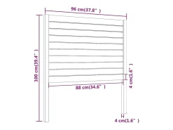 Cabeceira de cama 96x4x100 cm pinho maciço branco