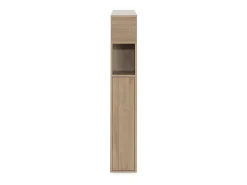 Cabeceira de cama Zeus 145 cm com armazenamento carvalho, 2 portas e 9 furos