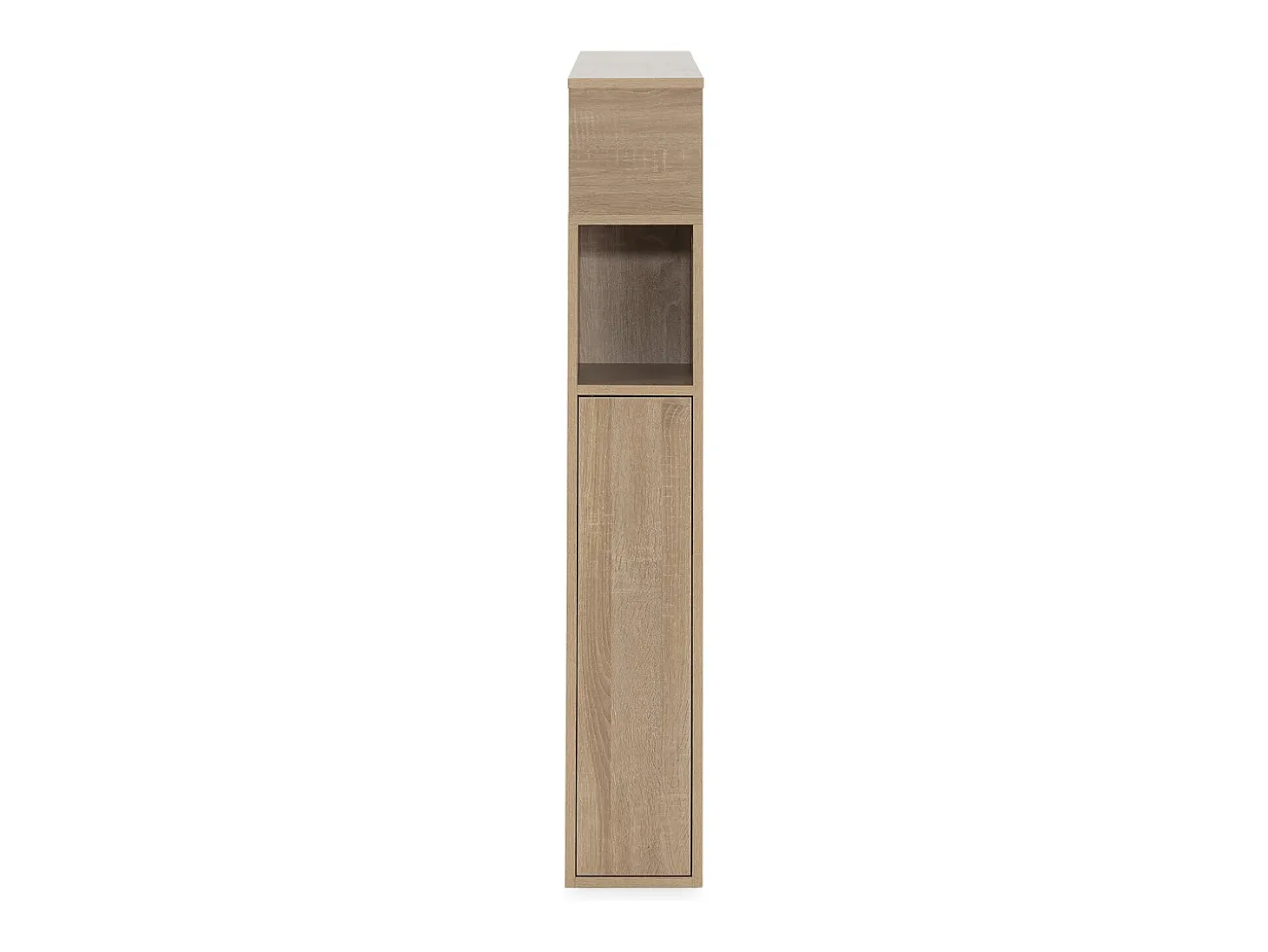 Cabeceira de cama Zeus 145 cm com armazenamento carvalho, 2 portas e 9 furos