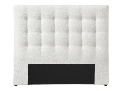 Cabeceira estofada 180 cm em tecido bouclé branco - FRANCESCO