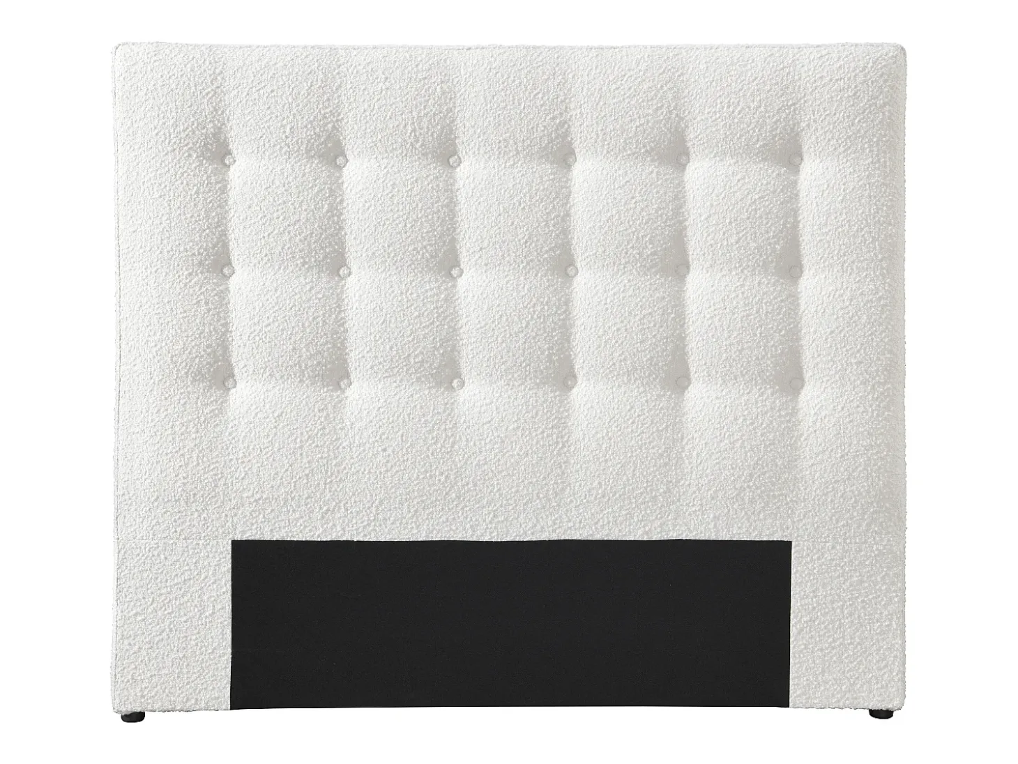 Cabeceira estofada 180 cm em tecido bouclé branco - FRANCESCO
