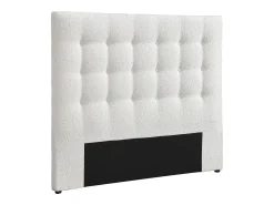 Cabeceira estofada 180 cm em tecido bouclé branco - FRANCESCO
