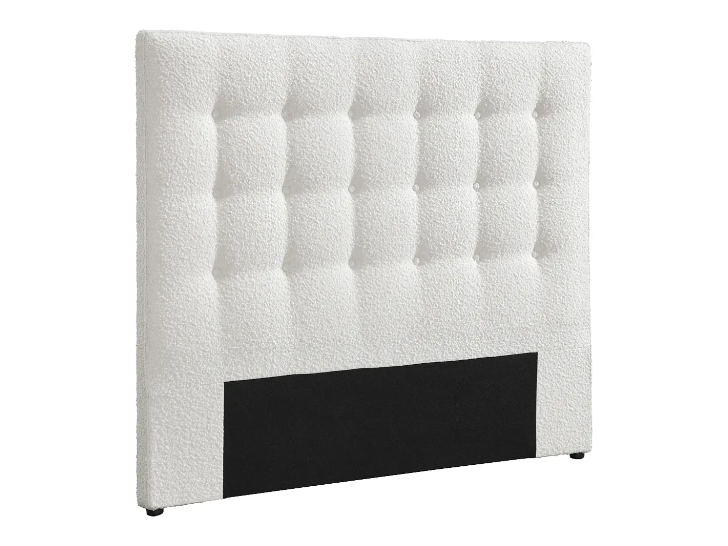 Cabeceira estofada 180 cm em tecido bouclé branco - FRANCESCO