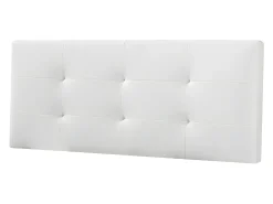 Cabeceira estofada Carla 140x60 cm Branca, Acolchoada com Espuma, 8 cm de Espessura