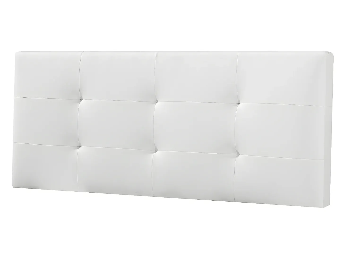 Cabeceira estofada Carla 140x60 cm Branca, Acolchoada com Espuma, 8 cm de Espessura
