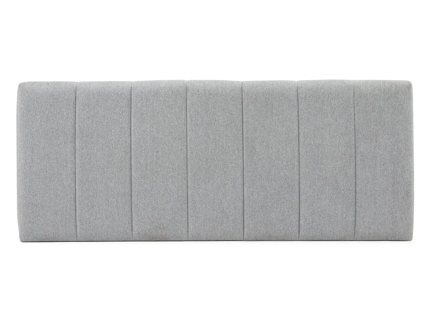 Cabeceira estofada Creta 150x60 cm Cor Cinza, Acolchoada com Espuma, Bordado Vertical, 8 cm de Espessura