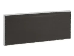Cabeceira estofada Creta 150x60 cm Cor Cinza, Acolchoada com Espuma, Bordado Vertical, 8 cm de Espessura