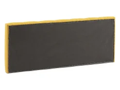 Cabeceira estofada Creta 140x60 cm Cor Mostarda, para Cama 135, Acolchoada com Espuma, Bordado Vertical, 8 cm de Espessura