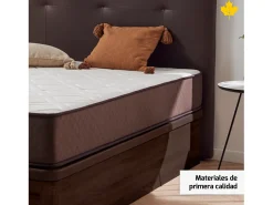 Cabeceira estofada Descansin 150x120 cm Wenge Tecido liso couro sintético