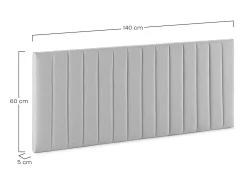 Cabeceira estofada Eris 140x60 cm bege