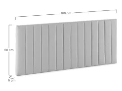 Cabeceira estofada Eris 160x60 cm cinza claro