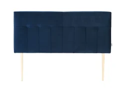 Cabeceira estofada Nápoles 160x100 cm Azul, Veludo, Pernas de Madeira
