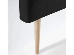Cabeceira estofada Oslo 160x100 cm, capitonê em Tecido Antracite, 8 cm de profundidade.