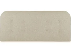 Cabeceira estofada Saona 160x60 cm Cor Bege, Acolchoada com Espuma, Botões em capitonê, 8 cm de Espessura