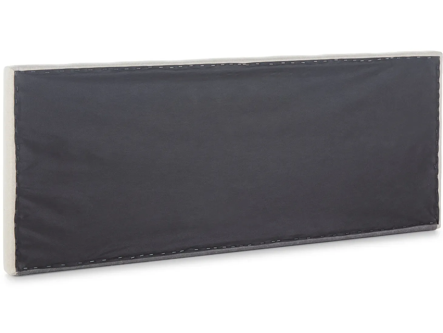 Cabeceira estofada Tagomago 140x60 cm de Linho Natural, para Cama 135 cm, Acolchoada com Espuma, 8 cm de Espessura