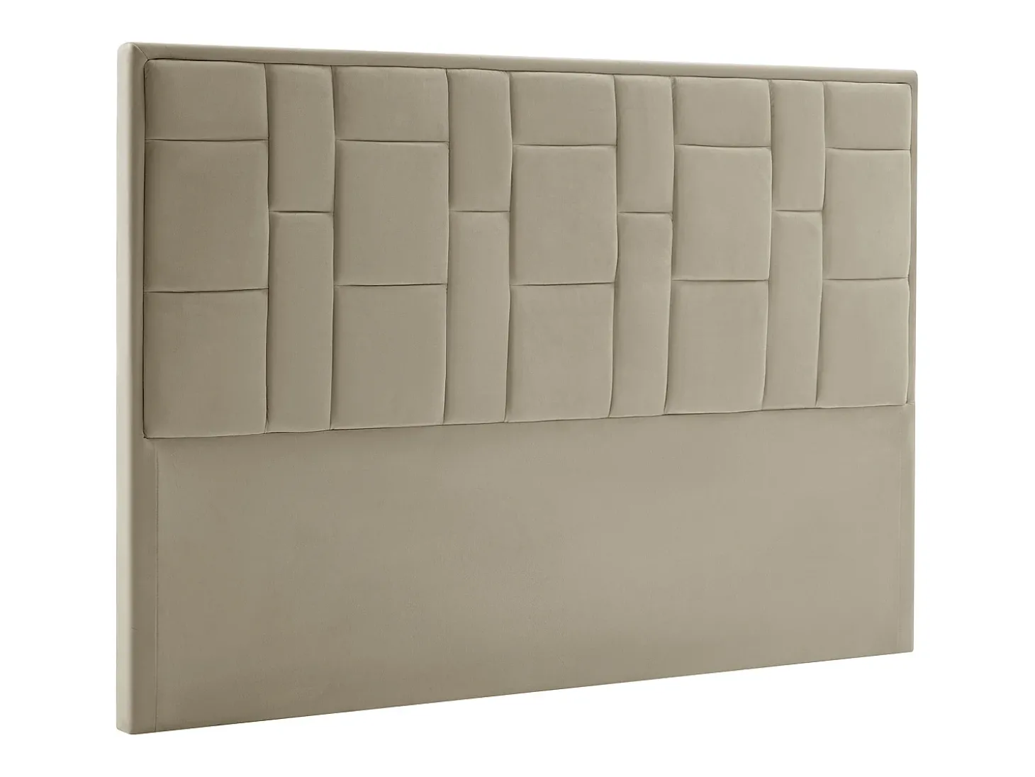 Cabeceira Hermine 140cm Moderna em Veludo Taupe