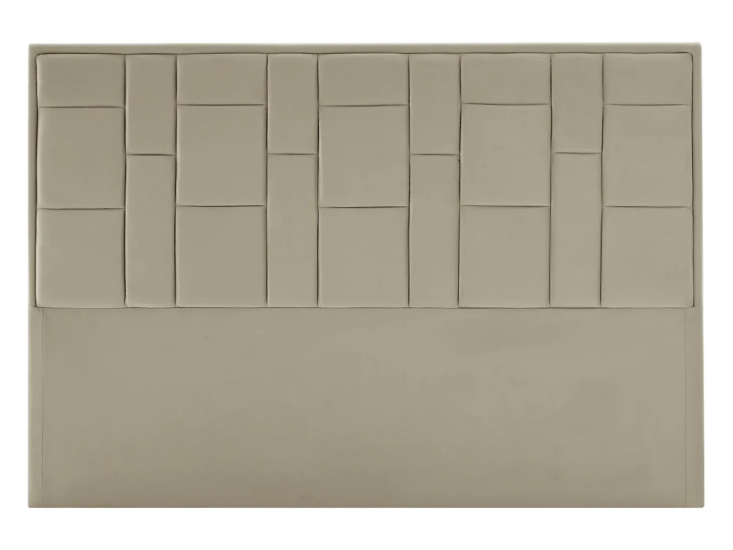 Cabeceira moderna de 180 cm em veludo taupe - HERMINE