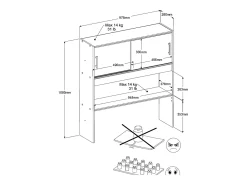 Cabeceira ou Guarda-Roupa Candy Youth Quarto Branco Fosco 108x98x28 cm