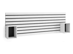 Cabeceira, 214x70x3cm, Cama de 135,140,150,160cm, Mesas de cabeceira, Branco