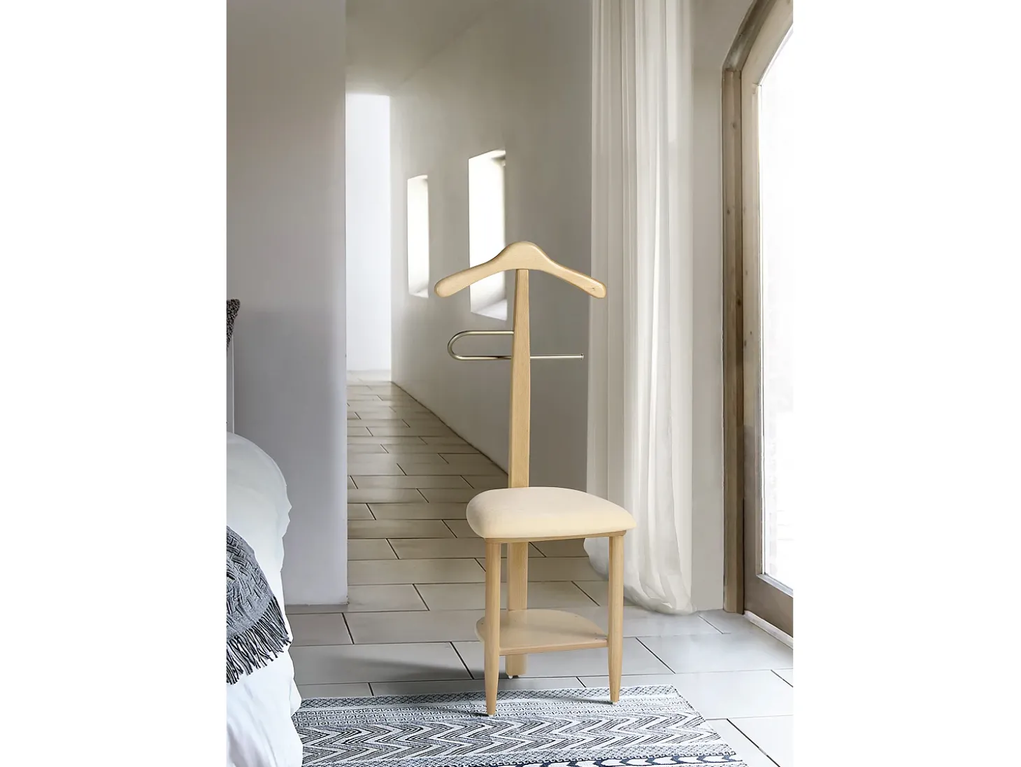 Cabide - A105cm x L45cm x F41cm - faia maciça natural - Sedie