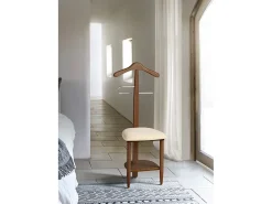 Cabide - A105cm x L45cm x F41cm - faia maciça nogueira - Sedie