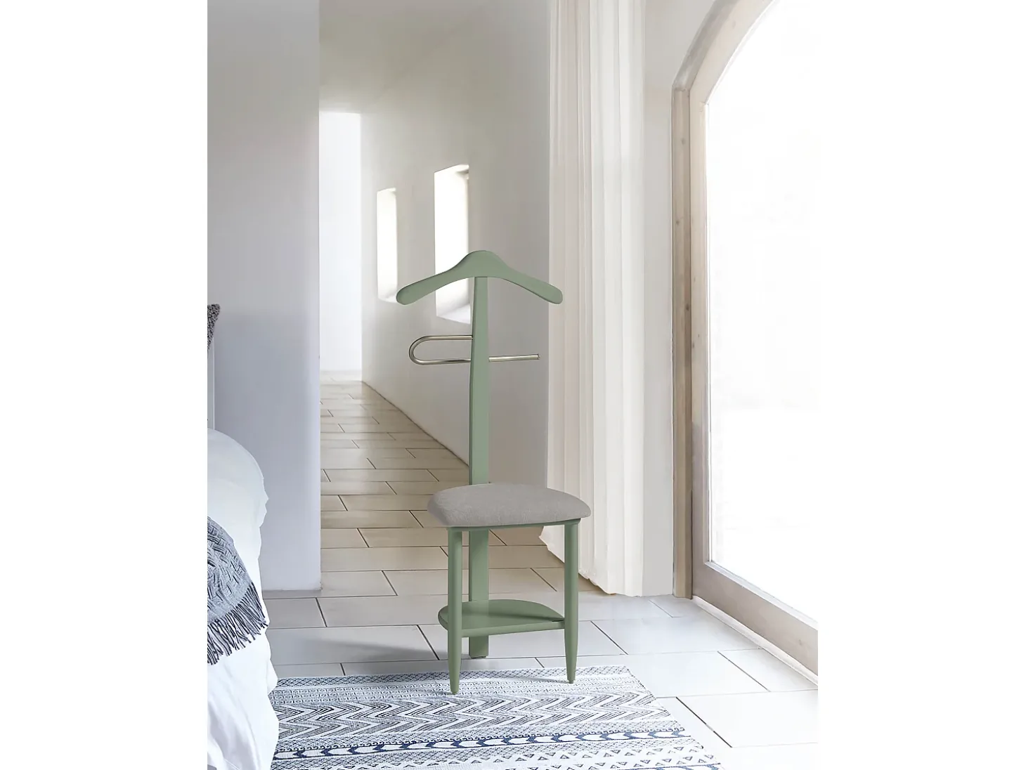 Cabide - A105cm x L45cm x F41cm - faia maciça verde - Sedie