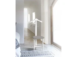 Cabide - A105cm x L45cm x F41cm - faia maciça branco - Sedie