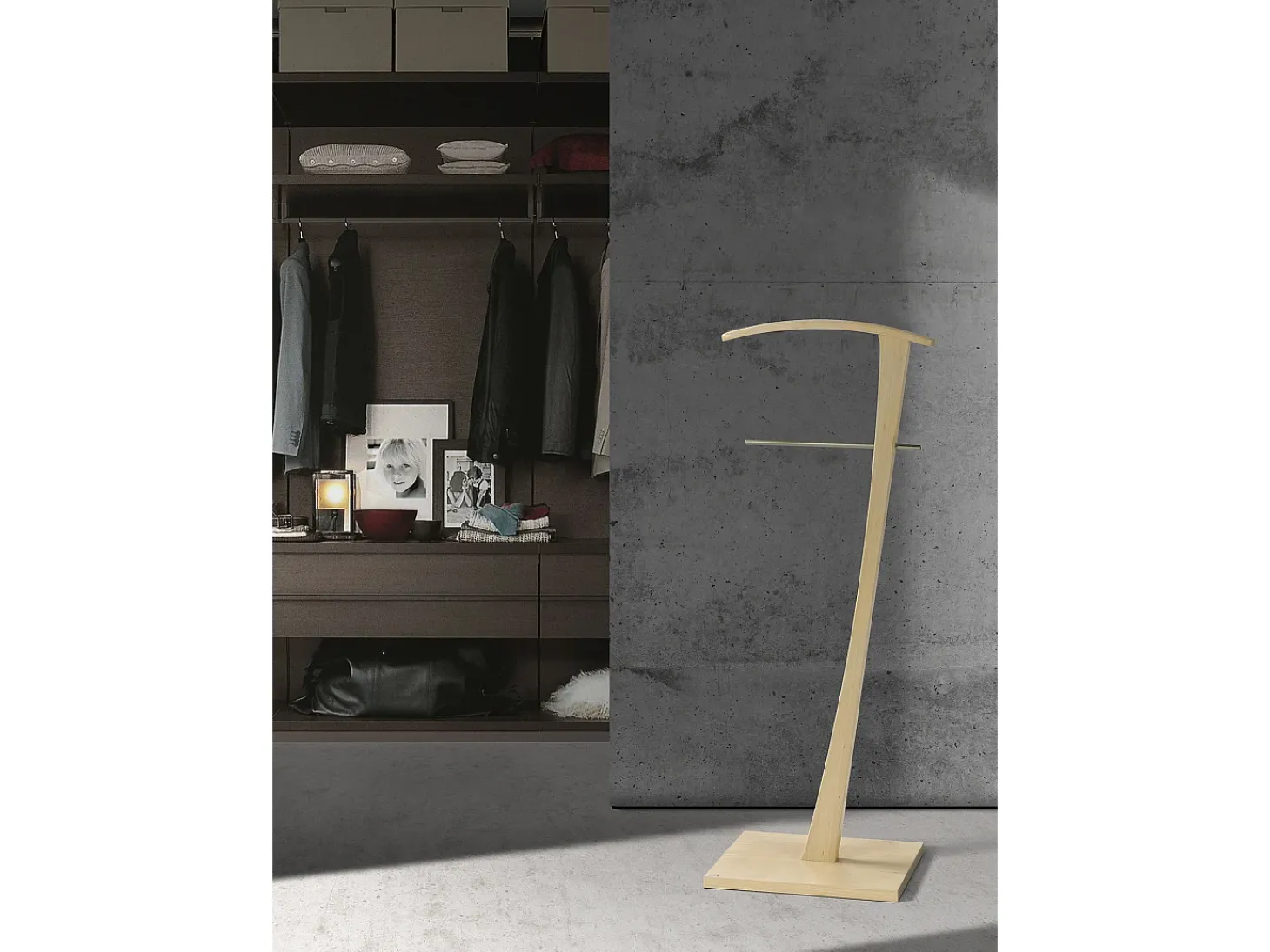 Cabide - A115cm x L48cm x F28cm - faia maciça carvalho - Lindes