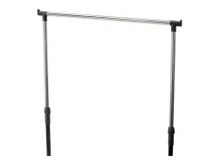 Cabide Ajustável com Rodízios em Aço Inoxidável 80x42x(90-165) cm