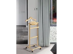 Cabide com rodas - A110cm x L47cm x F35cm - faia maciça natural - Rennes