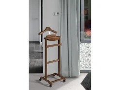Cabide com rodas - A110cm x L47cm x F35cm - faia maciça nogueira - Rennes