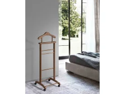 Cabide com rodas - A110cm x L45cm x F34cm - faia maciça nogueira - Lyon