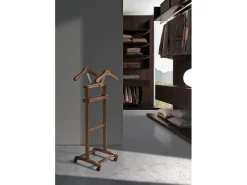 Cabide com rodas - A110cm x L47cm x F35cm - faia maciça nogueira - Double