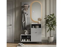 Cabide de parede cinza 43x27x120 eliza