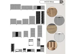 Cabide de parede cinza 60x12.1x85 eliza