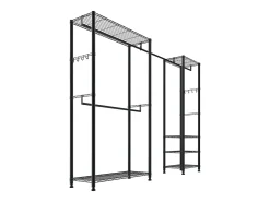 Cabide de Roupas Autoportante SucceBuy, Cabide com Estrutura de Aço, Guarda-roupa com Capacidade de Carga de 363 kg, com Barras