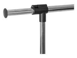 Cabide extensível com rodas Icare, preto e cinza, 120 cm