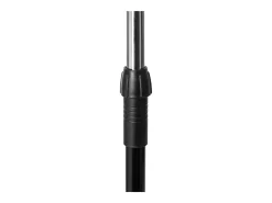 Cabide extensível com rodas Icare, preto e cinza, 120 cm