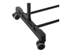 Cabide extensível com rodas Icare, preto e cinza, 120 cm