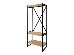 Cabide Rus Safir Carvalho e Preto 160cm