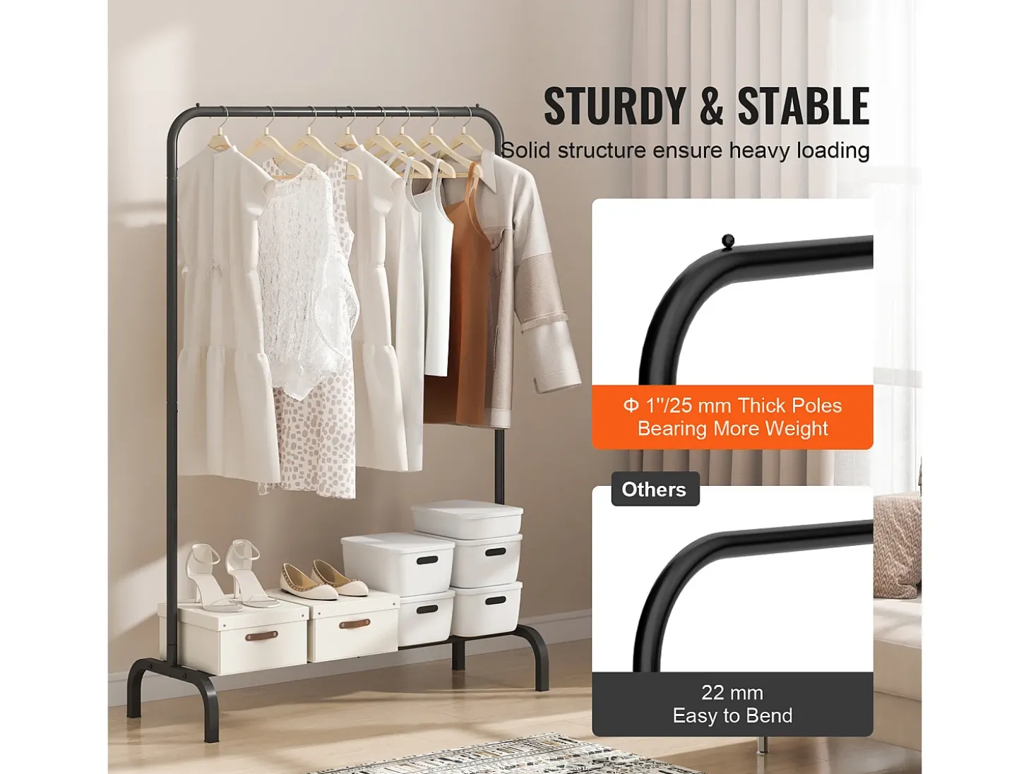 Cabide, SucceBuy Cabide para Roupa Reforçada, Cabide com Haste para Pendurar para Quarto