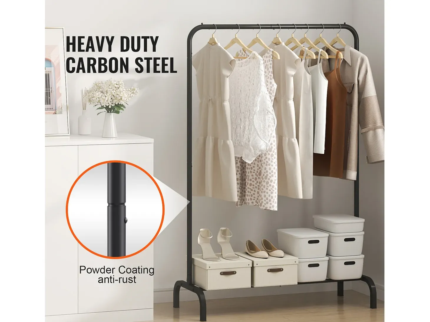 Cabide, SucceBuy Cabide para Roupa Reforçada, Cabide com Haste para Pendurar para Quarto