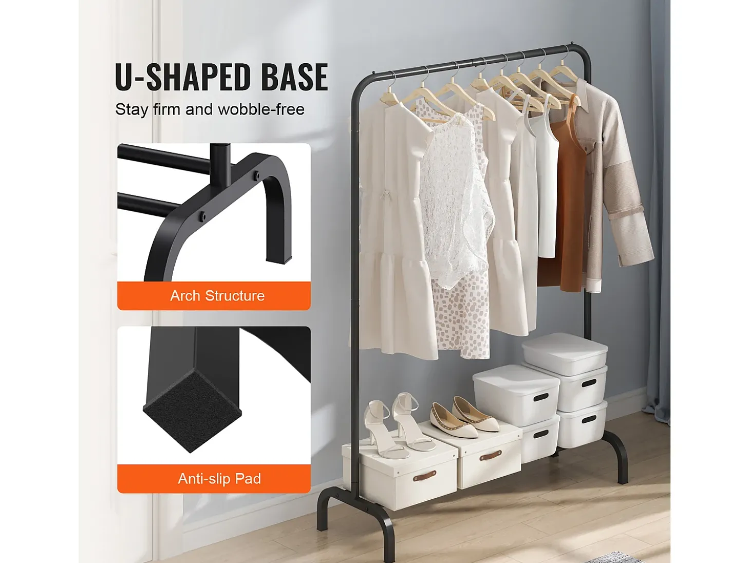 Cabide, SucceBuy Cabide para Roupa Reforçada, Cabide com Haste para Pendurar para Quarto