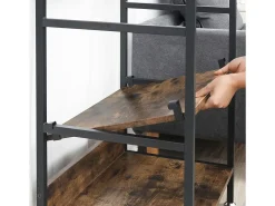 Cabideiro - Guarda-roupa aberto em metal e madeira Cabideiro removível para roupas - 162x60x40cm