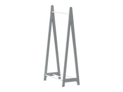 Cabideiro branco simples contemporâneo com barra e prateleira 60x114x30 cm